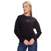 Bluzy damskie - TOMMY HILFIGER BLUZA DAMSKA TJW CREW CZARNA r.M - miniaturka - grafika 1