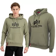 Odzież taktyczna i umundurowanie - Bluza z kapturem Alpha Industries Basic 178312 11 - Oliwkowa - miniaturka - grafika 1