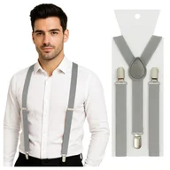 Dodatki do ubrań - Szelki do spodni 2,5 cm jasnyszary - miniaturka - grafika 1