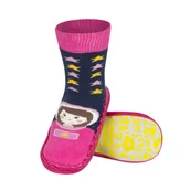 Skarpetki dla dzieci - Kapcie dziecięce SOXO ze skórzaną podeszwą - 27–28 - miniaturka - grafika 1