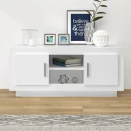 Szafki RTV - Lumarko Szafka pod telewizor, biała, 102x35x45 cm - miniaturka - grafika 1