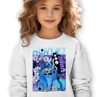 Bluzy dla dziewczynek - Bluza Dziecięca Biała HUNTRIX CAT Do Przedszkola K-pop Muzyka Wz - 104 cm - miniaturka - grafika 1