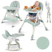 Krzesełka do karmienia - DZIECIĘCE KRZESEŁKO DO KARMIENIA BUJACZEK CIASTEK 6W1 ZIELONE - miniaturka - grafika 1