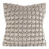 Poszewki na poduszki - Poszewka dekoracyjna VELVET 45x45 Eurofirany beżowa bąbelki 3D - miniaturka - grafika 1