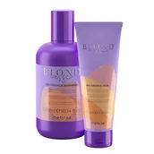 Zestawy kosmetyków damskich - Inebrya Blondesse No Orange, zestaw ochładzający odcień, szampon + maska - miniaturka - grafika 1