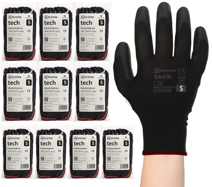 MERCATOR Tech Black+Black PU - 120 Par 7 - S
