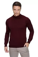 Swetry męskie - Bonamaison Men's TRMRVN100146 sweter męski, ciemny burgund, XXL - miniaturka - grafika 1