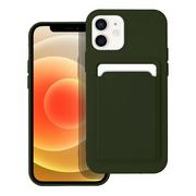 Etui i futerały do telefonów - OEM Futerał Card Case Do Iphone 12 / 12 Pro Zielony - miniaturka - grafika 1