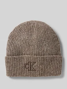 Czapka beanie z wyhaftowanym logo model ‘THICK’ - Czapki damskie - miniaturka - grafika 1
