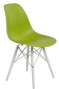 Fotele i krzesła biurowe - D2.Design Krzesło P016W PP zielone/white 5902385724562 - miniaturka - grafika 1