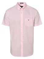 Koszule męskie - Gant Koszula męska Mężczyźni Regular Fit Bawełna różowy w kratkę button down, L - miniaturka - grafika 1