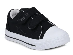Buty trampki dziecięce Big Star na rzepy tekstylne czarne NN374111-24 - Buty dla dziewczynek - miniaturka - grafika 1
