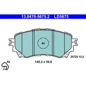 Klocki hamulcowe - Klocki hamulcowe - komplet ATE 13.0470-5675.2 - miniaturka - grafika 1
