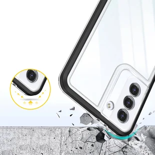 Clear 3in1 etui do Samsung Galaxy S23 silikonowy pokrowiec z ramką czarne - Etui i futerały do telefonów - miniaturka - grafika 5
