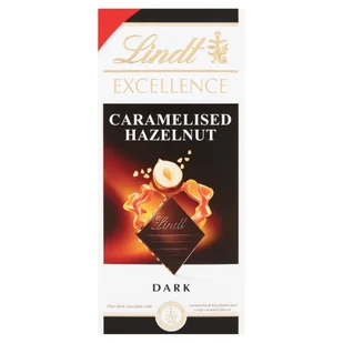 LINDT EXCELLENCE Dark Caramelised Hazelnut 100g - Bombonierki i czekoladki - miniaturka - grafika 1