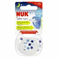 Smoczki uspokajające - Nuk Smoczek uspokajający silikonowy 6-18 m Star Night 10736752 - miniaturka - grafika 1