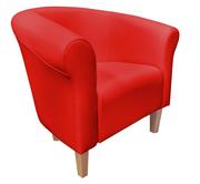 Fotele - ATOS Fotel Milo D15 czerwony nogi 15 buk - miniaturka - grafika 1