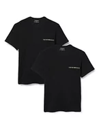 Paski - Emporio Armani Underwear Men's Crew Neck Core pasek z logo, 2-pak, czarny/czarny, L, czarny/czarny, L - miniaturka - grafika 1