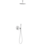 Zestawy prysznicowe - Tres Zestaw prysznicowy podtynkowy Study biały mat 26228003BM - miniaturka - grafika 1