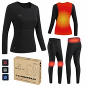 Pozostała odzież narciarska - Damska bielizna termoaktywna podgrzewana E-UNDERWEAR rozmiar S + 2xPowerbank - miniaturka - grafika 1