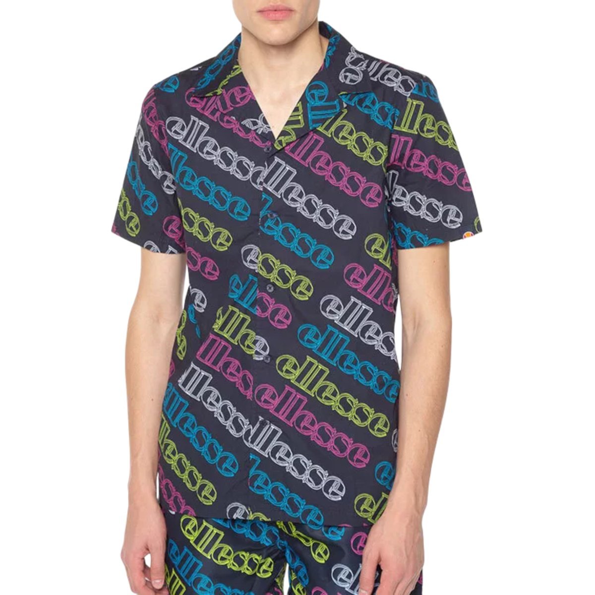 Koszula męska Ellesse Bergia z krótkim rękawem-M