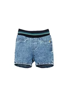 Spodenki damskie - s.Oliver Junior jeansowe szorty dżinsowe z paskiem w paski, dżinsy z paskiem, unisex dla niemowląt, Niebieski, 80 - grafika 1