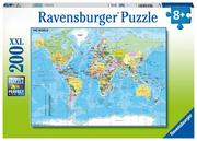 Puzzle - Ravensburger Puzzle XXL 200 Mapa świata - - miniaturka - grafika 1