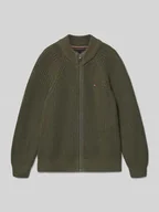 Swetry dla chłopców - Kurtka z dzianiny o kroju regular fit z mieszanki bawełny - miniaturka - grafika 1