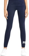 Legginsy - Legginsy damskie Puma Ess Logo r.XS Granatowe Dopasowane Treningowe Getry - miniaturka - grafika 1