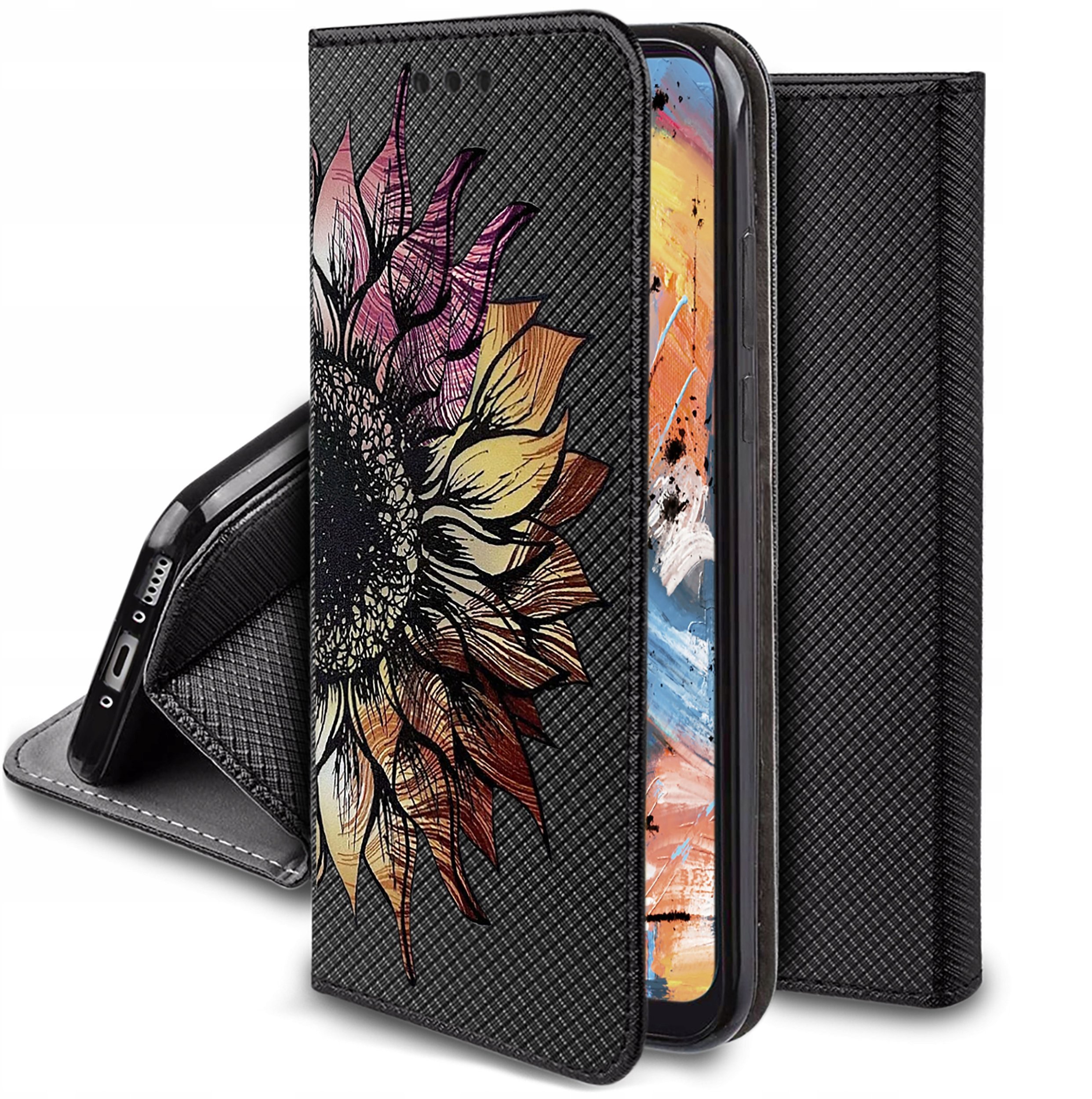 Etui do Samsung Galaxy A55 A55 5G MAGNET WZORY CASE PORTFEL + SZKŁO 9H