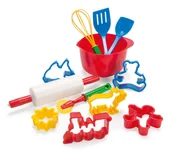 Zabawki AGD - Zestaw do pieczenia w siatce, 12 elementów, wykonany z tworzywa sztucznego - miniaturka - grafika 1