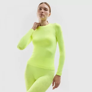Damski longsleeve termoaktywny 4F 4FRAW23USEAF138-20S - zielony - Koszulki sportowe damskie - miniaturka - grafika 1