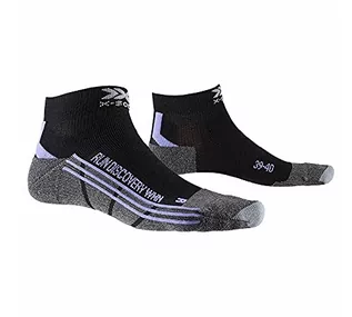 Skarpetki damskie - X-socks Damskie skarpetki Run Discovery damskie skarpety do biegania, skarpety sportowe, damskie czarny czarny/szary melanż 35-36 XS-RS18S20W - grafika 1