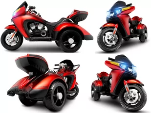 Duży Motorek Trójkołowy 12V 7AH koła EVA Skóra Pilot - Pojazdy elektryczne dla dzieci - miniaturka - grafika 1
