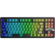 Klawiatury - AULA F87PRO V2 Black Mist Transparent RGB - miniaturka - grafika 1
