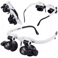 Mikroskopy i lupy - Lupa nagłowna, okulary powiększające X23, X8 Led - miniaturka - grafika 1