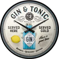 Zegary - Zegar ścienny Gin & Tonic Served - miniaturka - grafika 1