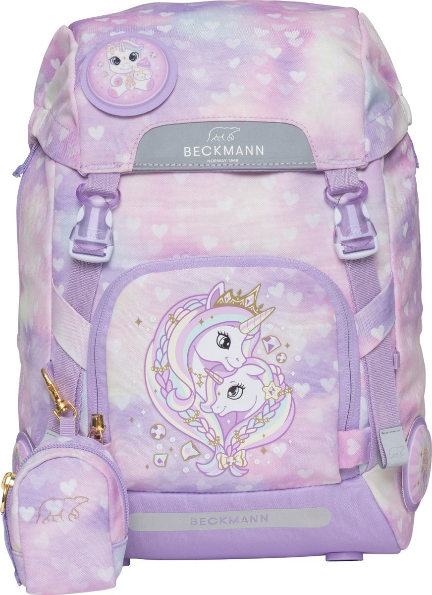 Plecak Szkolny, Beckmann, Classic 22l - Unicorn Princess Purple