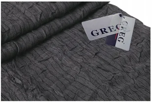 GREG Szalik Szal Duży 60x190 Damski GNIECIONY w20 - Apaszki i szaliki męskie - miniaturka - grafika 1