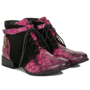 Trzewiki damskie Maciejka 5743A-15/00-8 RÓŻ+CZARNY R.40 - Botki damskie - miniaturka - grafika 1