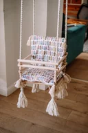 Leżaczki i huśtawki - Huśtawka boho pastelowe domki - miniaturka - grafika 1