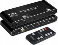 Kable - Switch Hdmi 2.0 4X1 Rozdzielac Ekstraktor Audio 4K - miniaturka - grafika 1