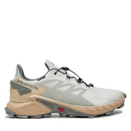 Buty sportowe męskie - Buty do biegania Salomon Supercross 4 Gore-Tex L47594300 Szary - miniaturka - grafika 1