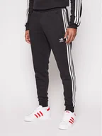 Spodnie sportowe męskie - Adidas Spodnie dresowe 3-Stripes GN3458 Czarny Fitted Fit - miniaturka - grafika 1