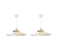 Lampy sufitowe - ZESTAW 2x Żyrandol na lince 1xE27/60W/230V biała + śr. 52 cm - miniaturka - grafika 1