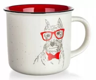 Kubki - Kubek Ceramiczny Pies 400 Ml Środek Czerwony - miniaturka - grafika 1