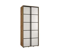 Szafy - Szafa przesuwna wysoka Davos 4 100 gł. 45 artisan + biały + czarny - miniaturka - grafika 1