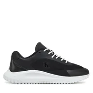 Sneakersy męskie - Sneakersy Calvin Klein Jeans Eva Runner Low Mesh Mix YM0YM01185 Czarny - miniaturka - grafika 1