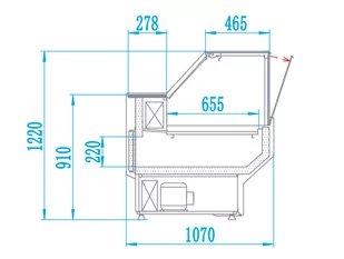 Lada chłodnicza L-F/123/107 RAPA - Szafy i witryny chłodnicze - miniaturka - grafika 3