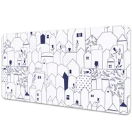 Podkładki na biurko - Podkładka na całe biurko Rysunek miasto 120x60 cm - miniaturka - grafika 1